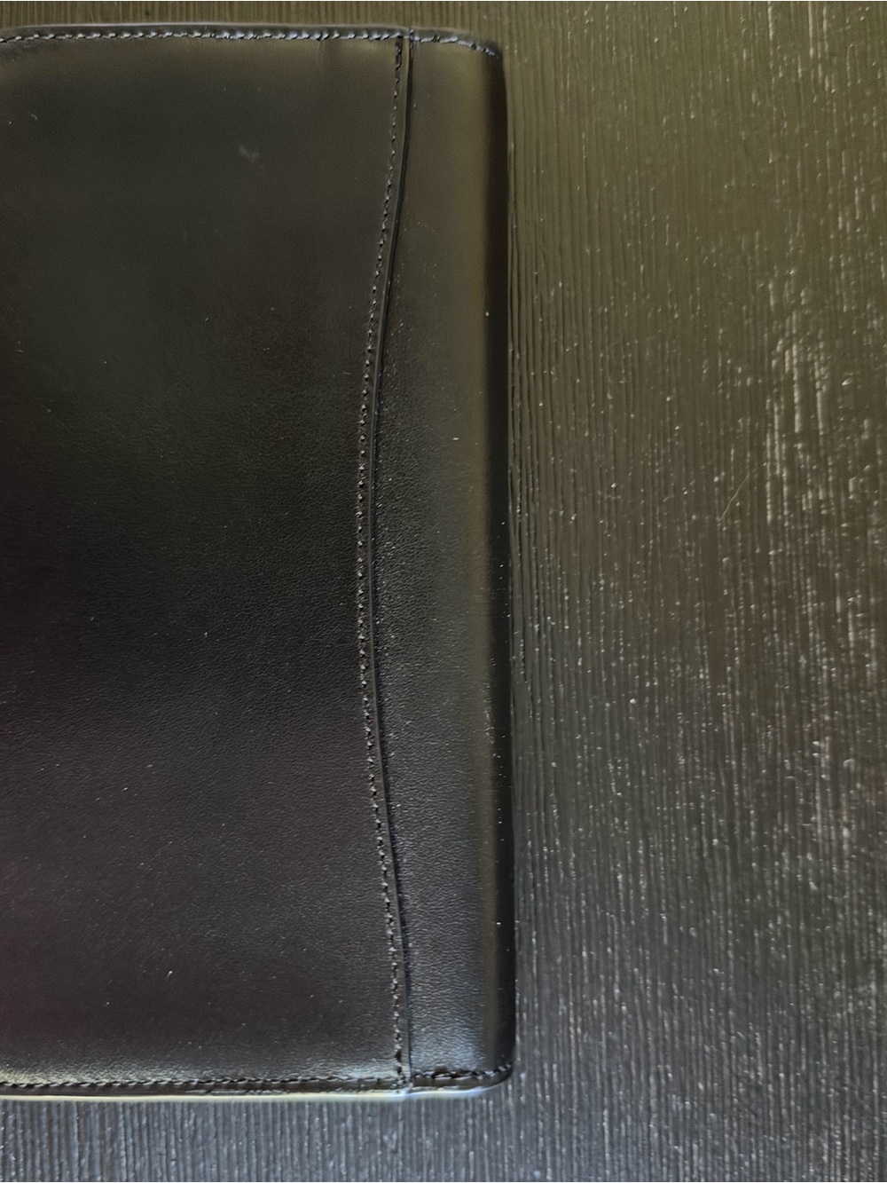 Coach black leather folding wallet